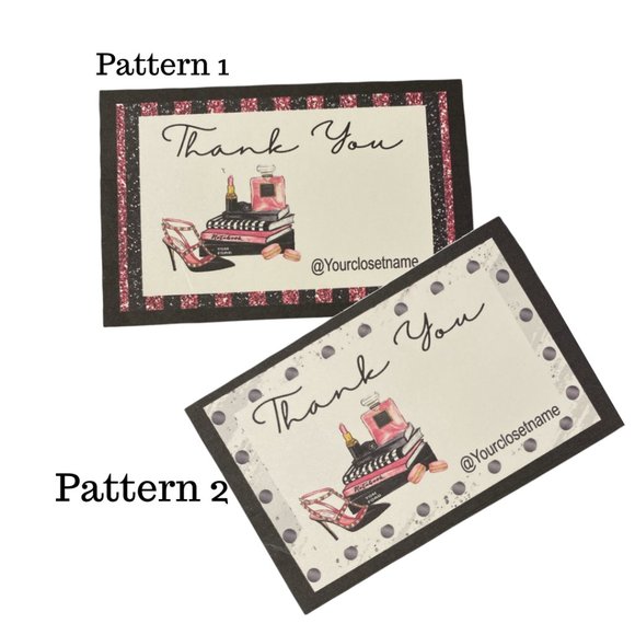 High Heels Fashion pattern Thank You Cards - Custom Thank You Card - Picture 3 of 12